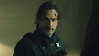 Rick with wet hair in The Walking Dead: The Ones Who Live