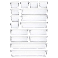 Grace Store 16 Pcs Clear Plastic Drawer Organiser: £17.99 at Amazon