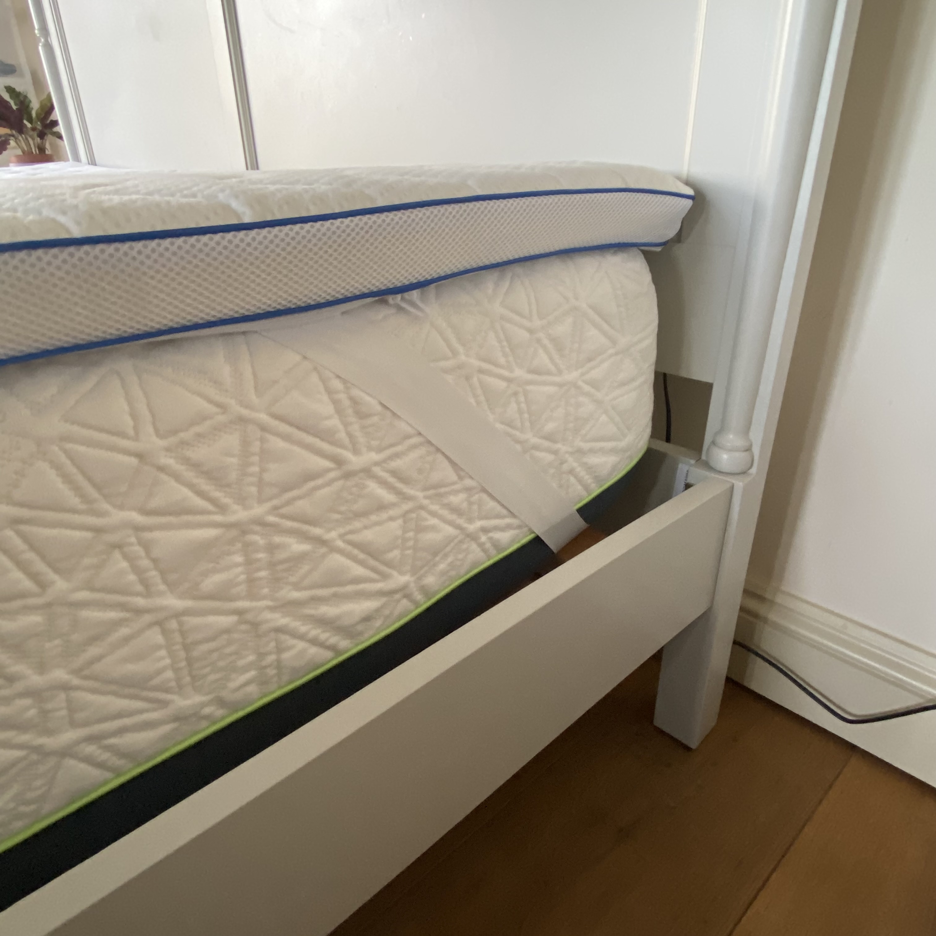 Slumberdown Memory Foam Gel Mattress Topper being tested at home