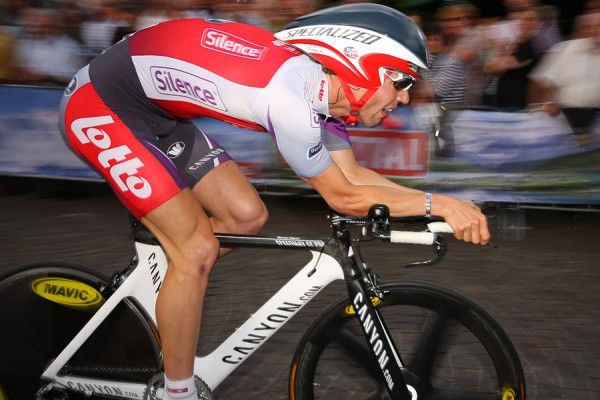 Michiel Elijzen was the top Silence - Lotto rider, one second faster than team-mate Philippe Gilbert.