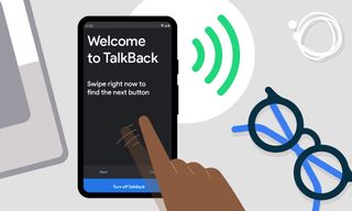 Android TalkBack accessibility feature for low vision and blind users