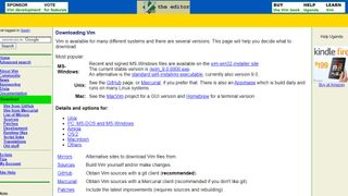 Vim website screenshot