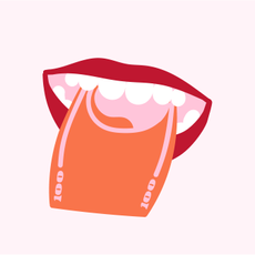 Orange, Tooth, Mouth, Lip, Logo, Illustration, Drinkware, 
