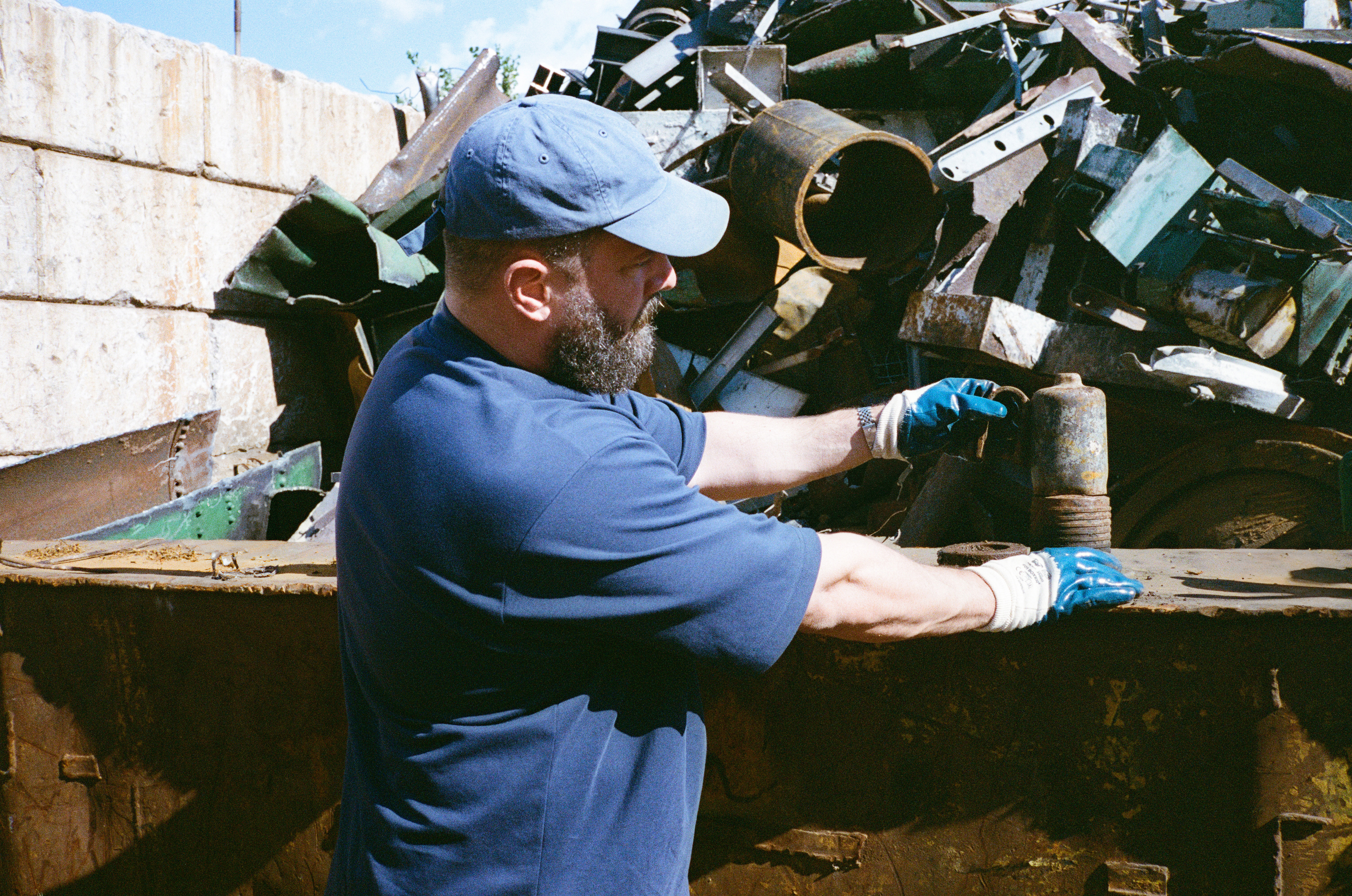 Philippe Malouin assembling found objects into his new moka design for Alessi