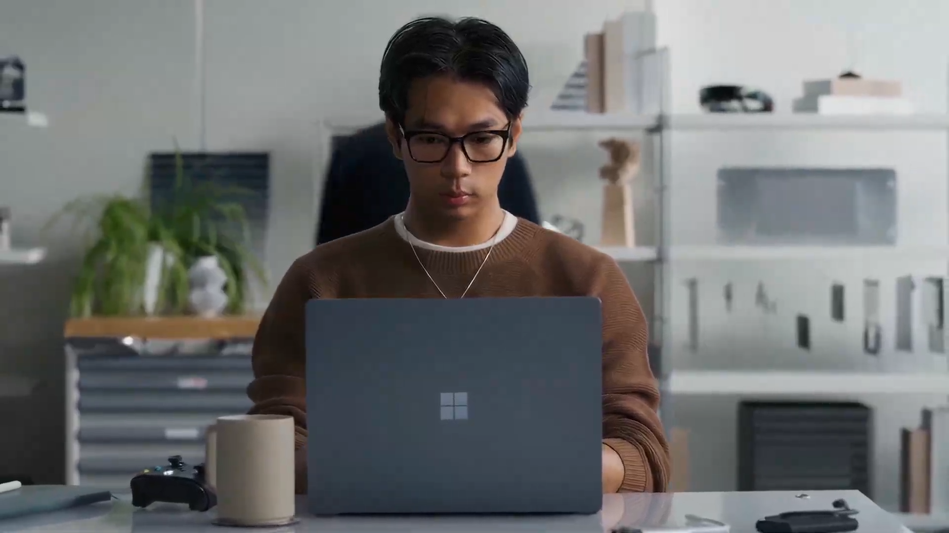 Lifestyle working on the Microsoft Surface Laptop Ultra