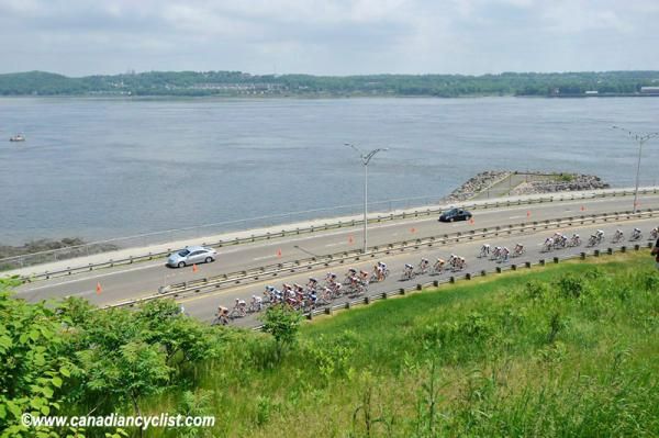 Peloton along the St Lawrence River