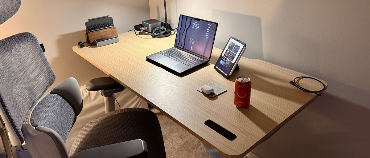 I tested the Marinamantra Flow - a standing desk that goes so low you can work while sitting cross-legged on the floor