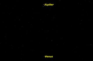 Venus Near Jupiter, October 2015