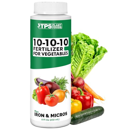 10-10-10 Fertilizer for Vegetables, Complete Liquid Plant Food, 8 Oz