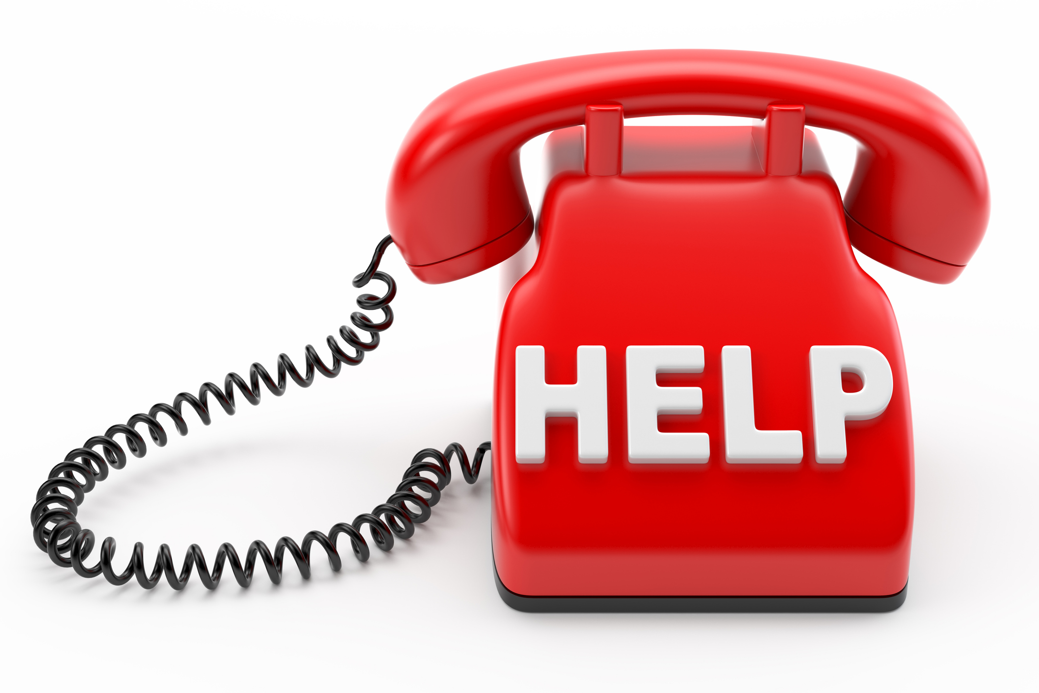 phone help line concept 3d