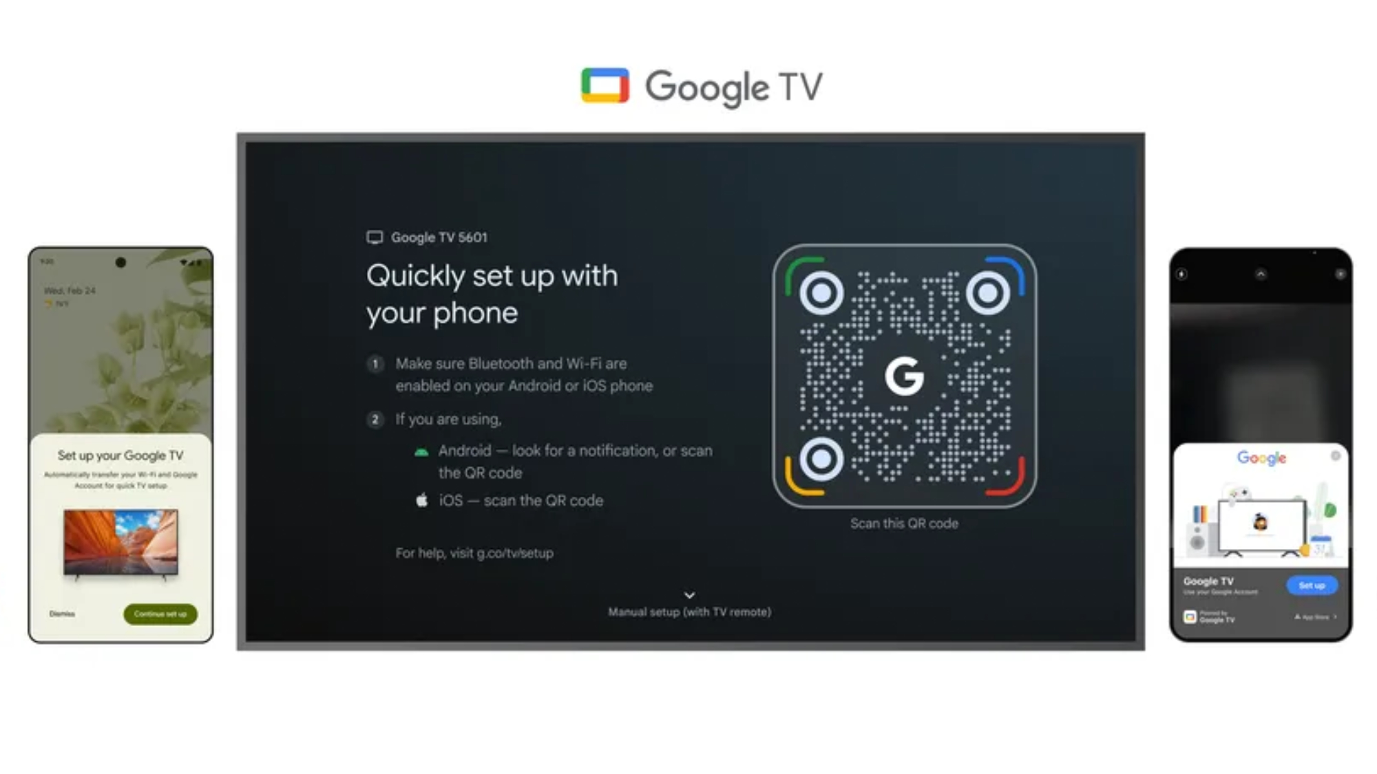 Google TV set up process