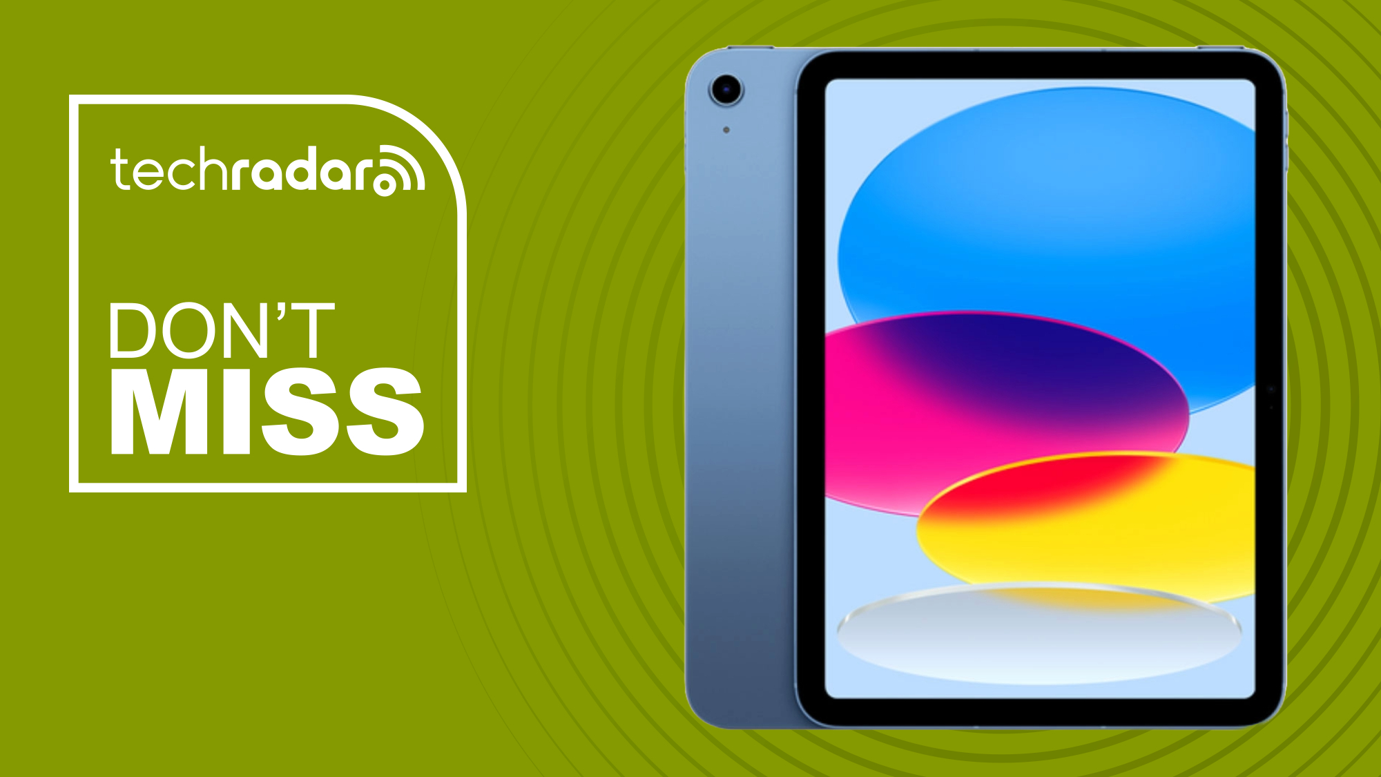 iPad on a green background. Text reads: Don&#039;t Miss