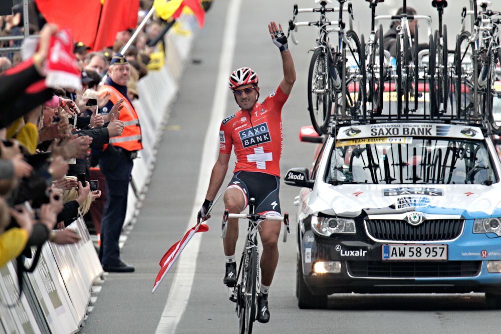 Fabian Cancellara took his first Flanders win in 2010.