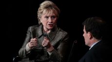 Hillary Clinton and Nicholas Kristof in New York