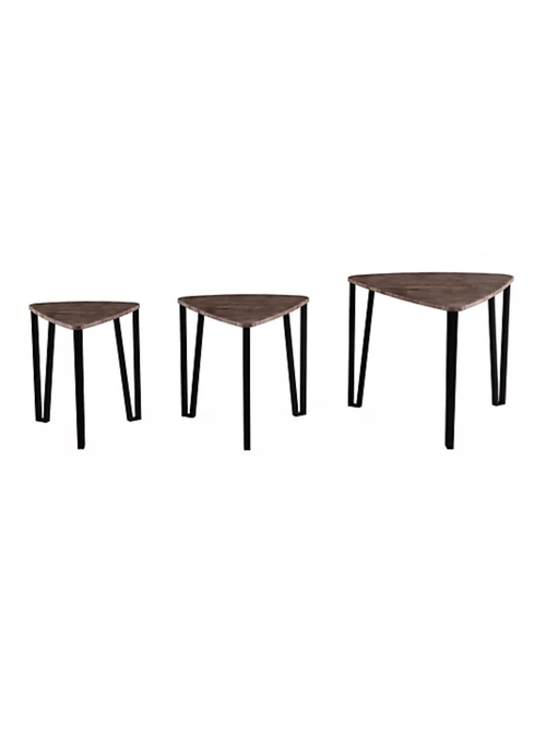 Modern Woodgrain-Look Nesting Coffee Tables