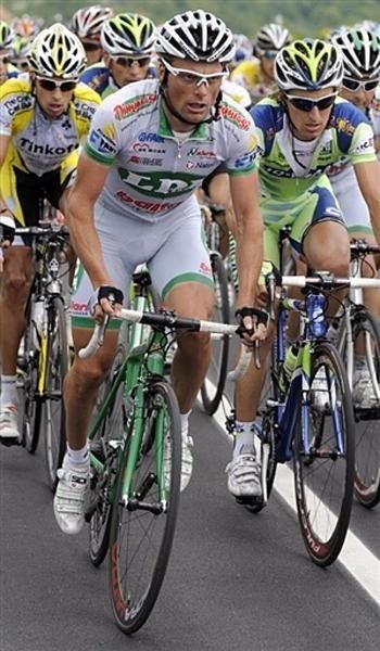 Italian rider Danilo Di Luca (LPR Brakes) pedals during stage seven.