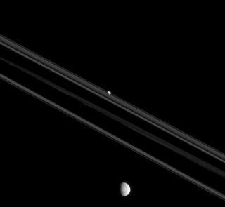Saturn's Moon Mimas and Pandora