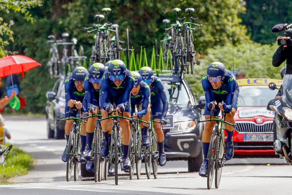 Team Movistar put in a strong ride at the Tour de France