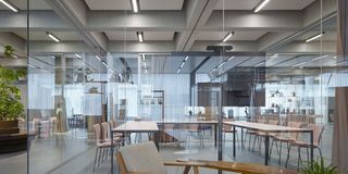 ethereal canteen at Roche office by Christ & Gantenbein