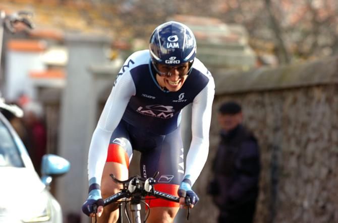 Thomas L&ouml;vkvist (IAM Cycling) finished in fourth place, 43 seconds behind winner Lars Boom.