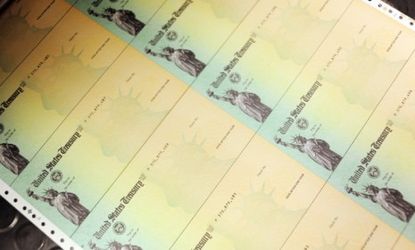 The U.S. Treasury prints social security checks