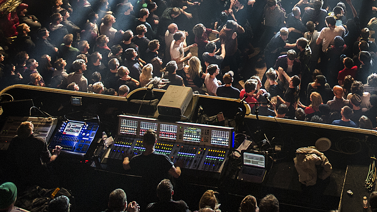 A generic shot of a crowd at a gig