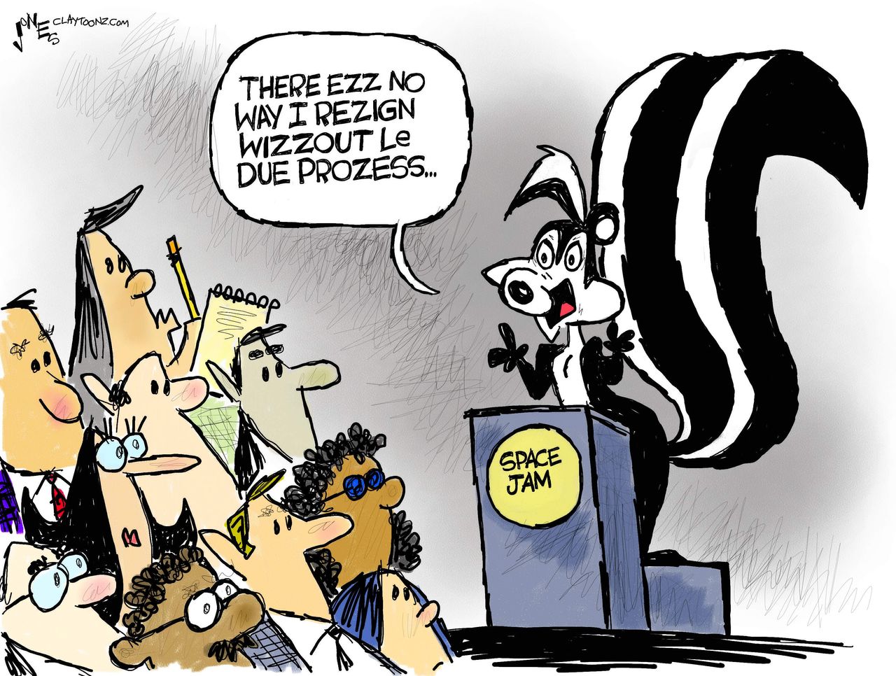 Editorial Cartoon U.S. pepe le pew space jam cuomo