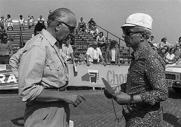 Jacques Goddet (l) wanted Pedro Delgado thrown out of the 1988 Tour