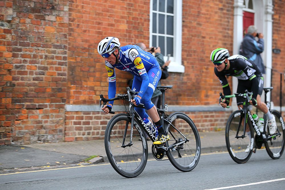 Dan Martin attacks during stage 8 at the Tour of Britain