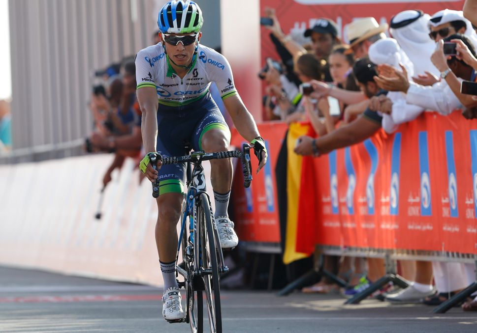Esteban Chaves (Orica - GreenEdge) takes stage 3 of the Abu Dhabi Tour