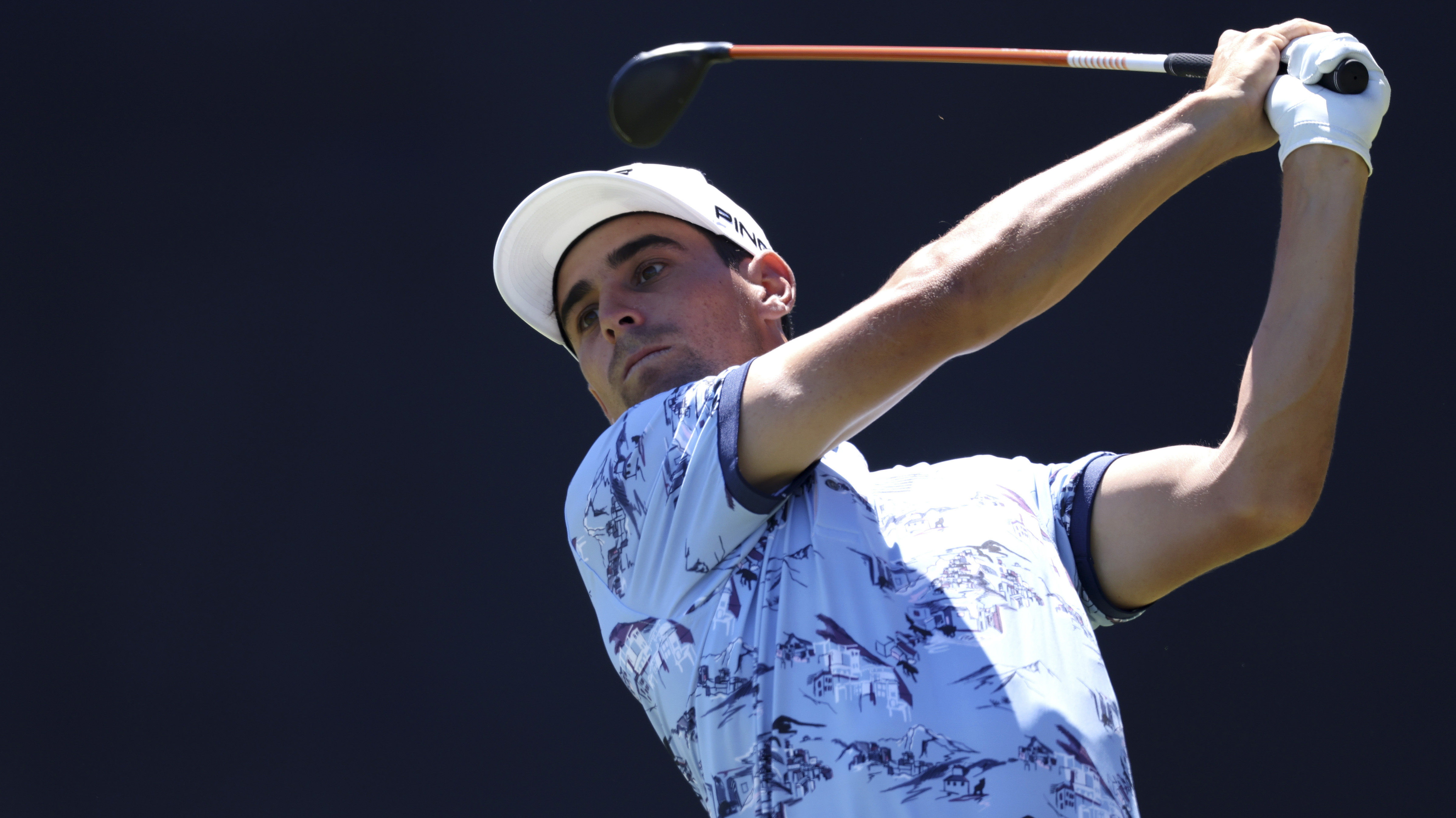 Joaqu&amp;iacute;n Niemann of Chile plays a shot from the second tee during the third round of the US Open at Shinnecock Hills on June 20, 2026.