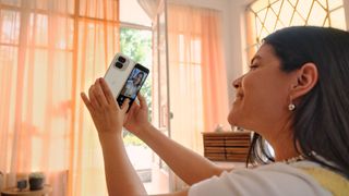 person using selfie camera pixel 9 pro fold