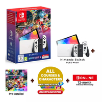 Nintendo  Switch OLED + Mario Kart 8 Deluxe + All DLC + Nintendo Online