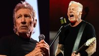 Rogers Waters in 2023 and James Hetfield of Metallica in 2026