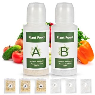 Tigvio Hydroponic Nutrients A&b for Plant Growth, 800ml Total - Fertilizer for Indoor Hydroponics Garden & Growing Vegetables, Fruits, Flowers