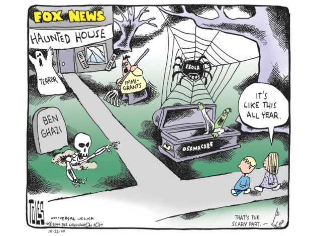 Political cartoon Fox News ISIS Benghazi Halloween