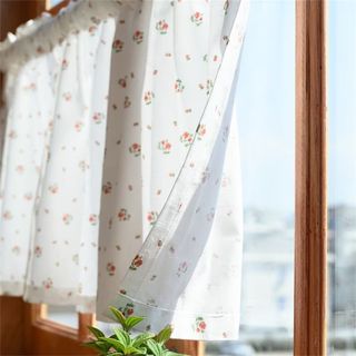 2 Panels Linen Cafe Curtains