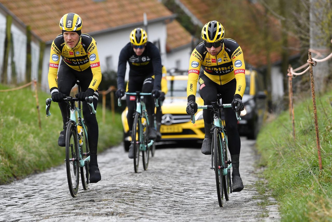Jumbo-Visma take on the cobbles on Friday