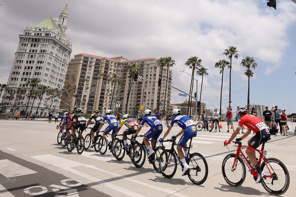 The Tour of California heads through downtown Long Beach
