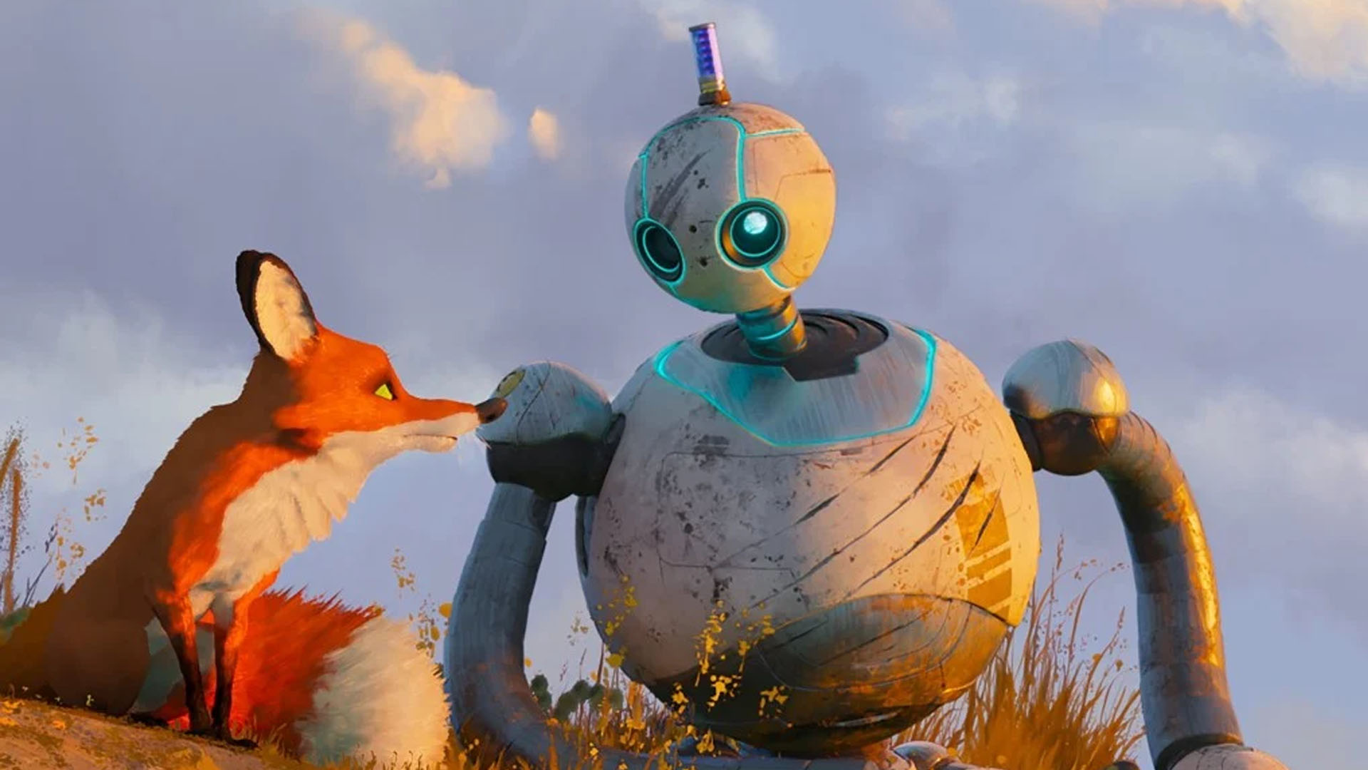A still from The Wild Robot movie.