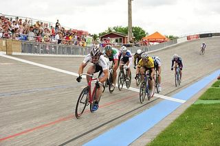 The velodrome in Blaine, Minnesota hosts the Fixed Gear Classic