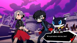Persona 5 Tactica three characters ready to fight