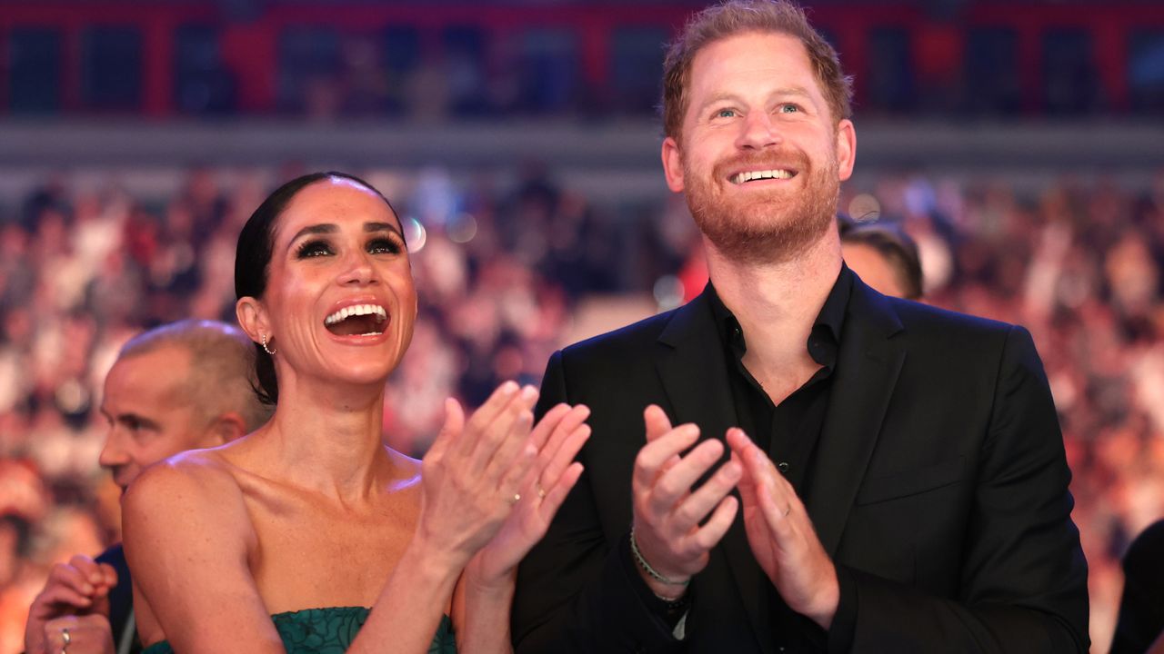 Prince Harry and Meghan Markle attend the closing ceremony of the Invictus Games Düsseldorf on September 16, 2023.