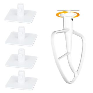 Pqpo Stand Mixer Attachment Holders Compatible With Kitchen Aid Mixer Accessories (white)