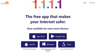 Website screenshot for Cloudflare 1.1.1.1