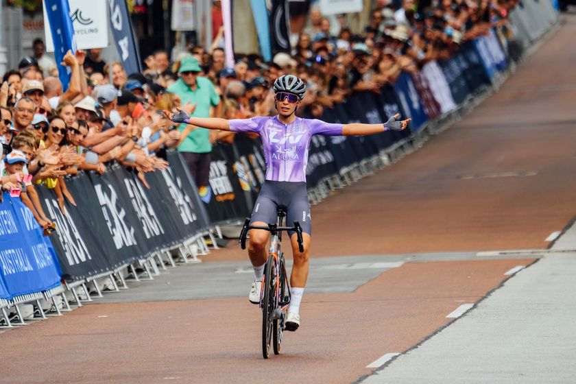 Ruby Roseman-Gannon (Liv AlUla Jayco) claims the elite women's criterium title at the Westbridge Funds Road National Championships 