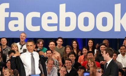 Obama shrugs off his jacket Wednesday at a Facebook town hall: The president's informal alliance with the social networking site may be a risky move, say commentators.