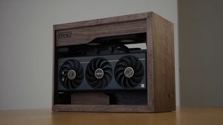 A custom DIY walnut wooden ITX PC case by MXC Builds