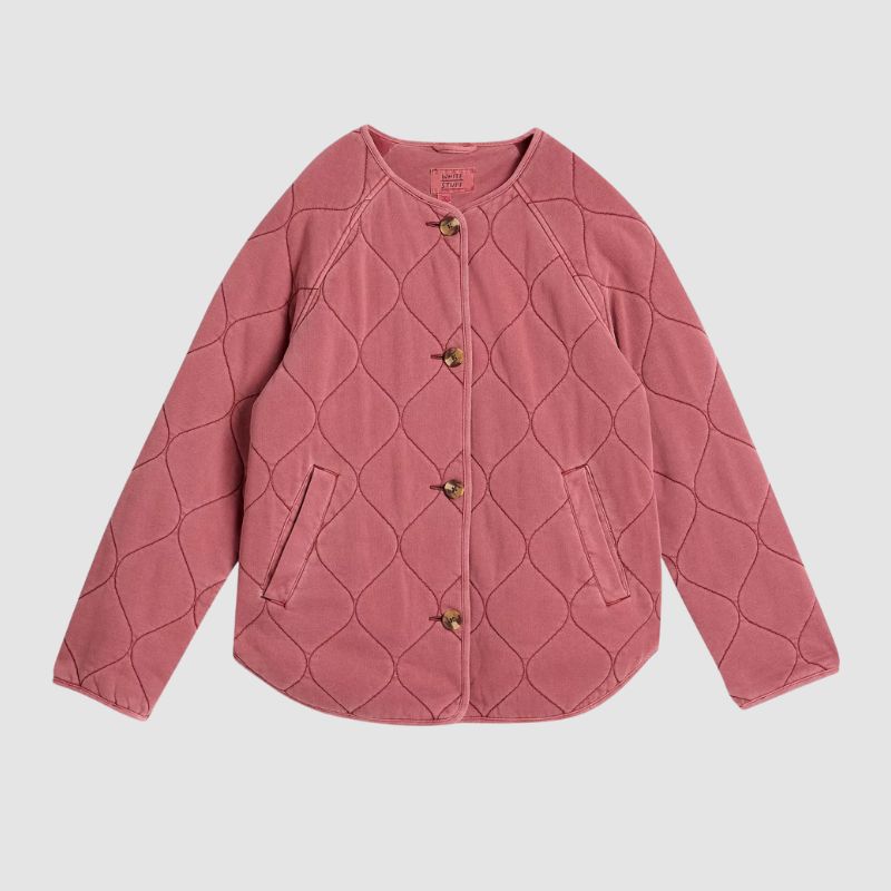 A pink quilted jacket by White Stuff