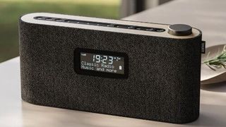 Loewe radio.frequency on a kitchen counter